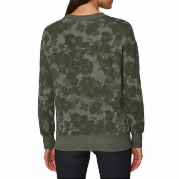 Mondetta Green Crewneck Sweater Camouflage Knit - Picture 1 of 11